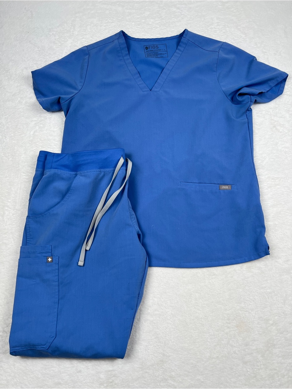 FIGS Ceil Blue Casma Kade Scrub Set Size L